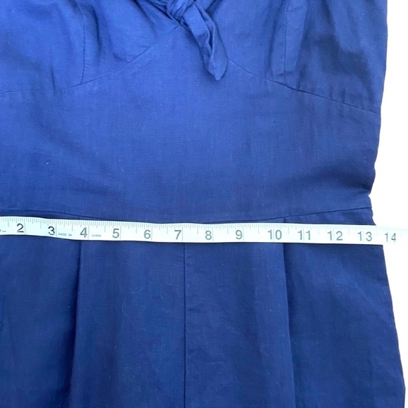 J Crew Tie Front Wide Leg Jumpsuit in Linen Cotton - Picture 15 of 15